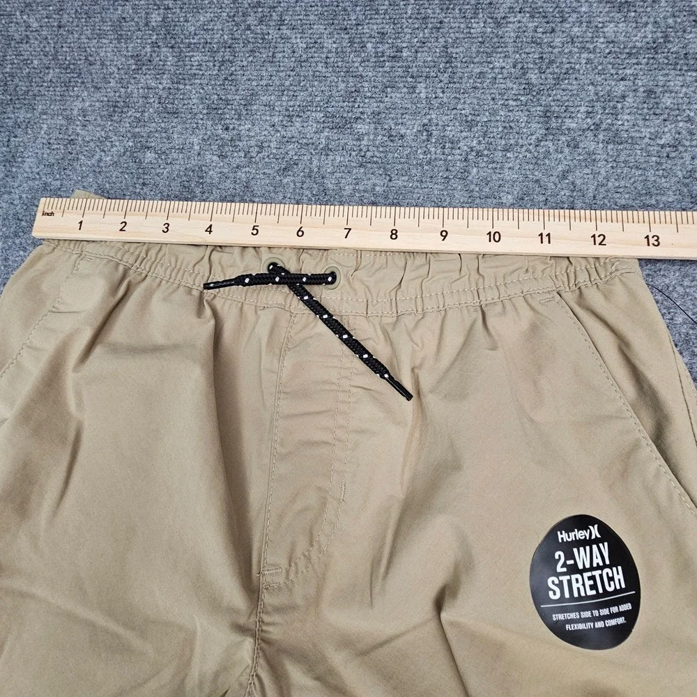 Hurley Boys Cargo Pants H2O-Dri 2-Way Stretch‎ Khaki Tan Size M 10-12